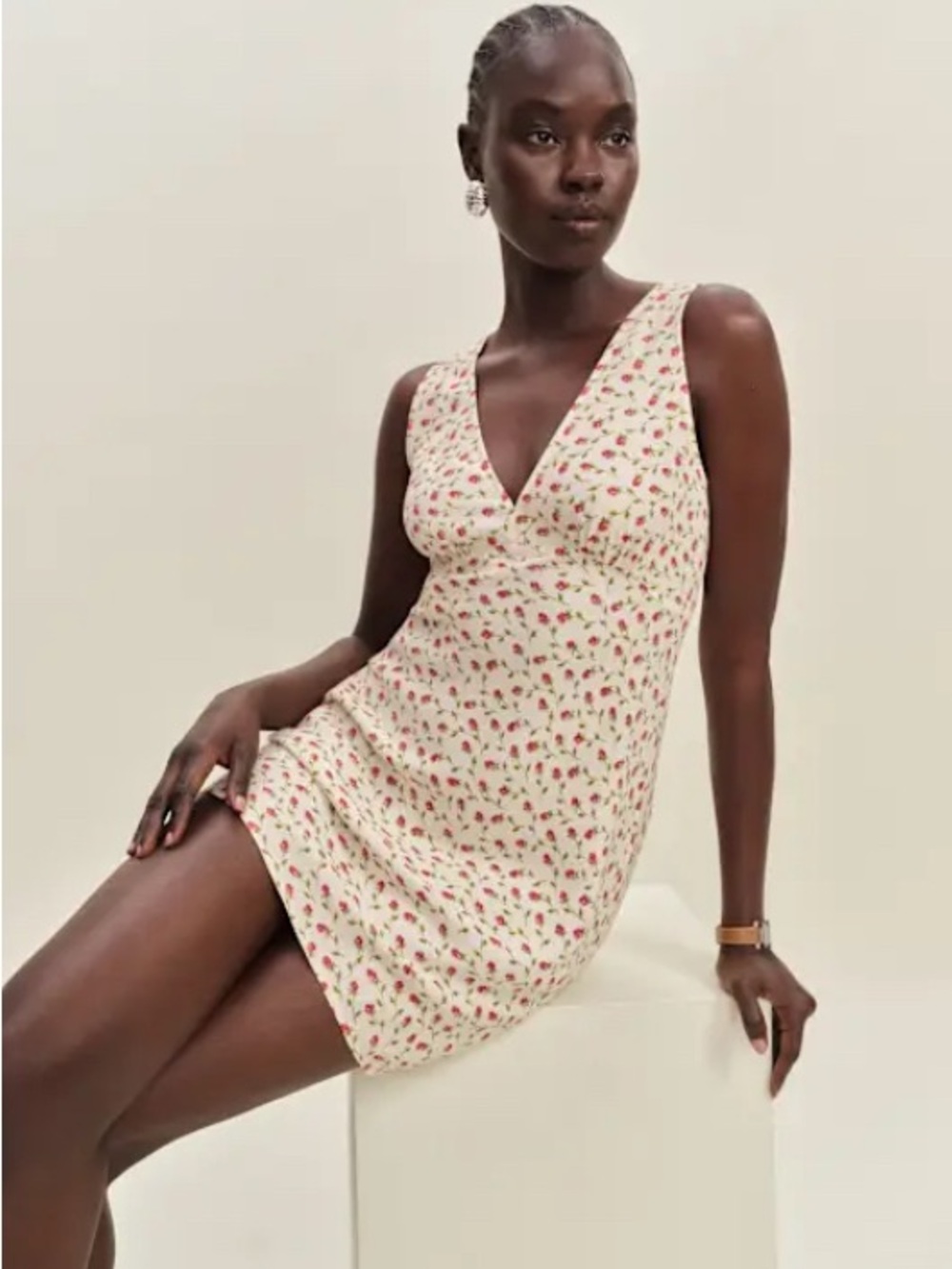 Reformation Calix Dress Ivory - Size M